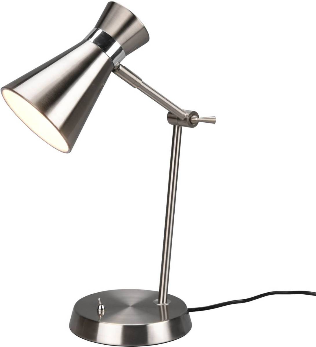 Reality Leuchten Bureaulamp Enzo, 1-lamp, nikkel