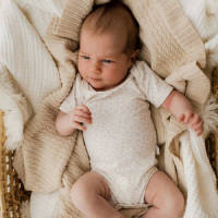 Yumi Baby romper Tiny Leaves