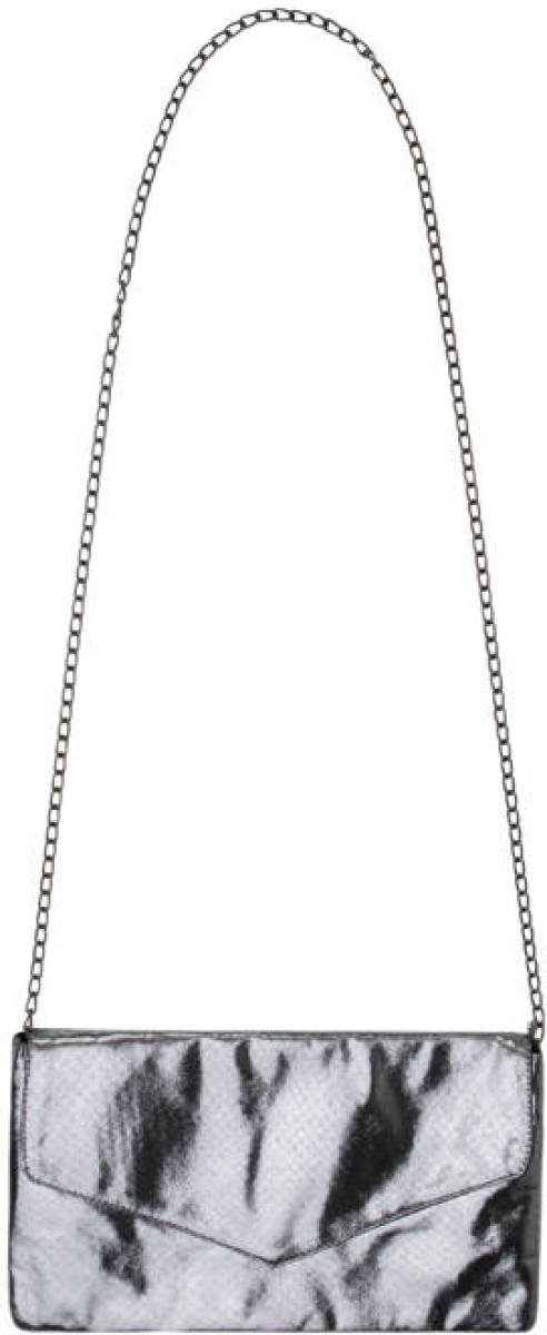 Life of Bulu metallic crossbody tas donker zilverkleurig