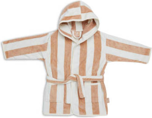 Jollein badstof badjas 1-2 jaar Stripe Terry Biscuit GOTS