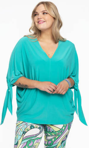 Yoek top turquoise