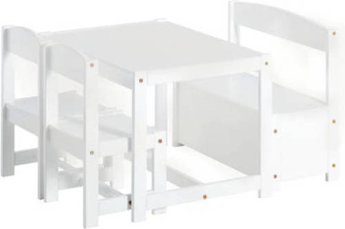 Hoppekids kinderset (tafel + 2 stoelen + bankje)