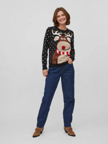 VILA trui VIBLITZEN zwart