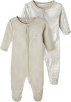 NAME IT BABY boxpak NBNNIGHTSUIT - set van 2 met streepdessin grijsgroen