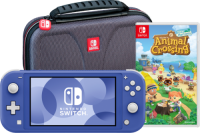 Nintendo Switch Lite Blauw + Animal Crossing New Horizons + Bigben Beschermtas