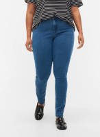 Zizzi high waist super slim fit AMY jeans donkerblauw