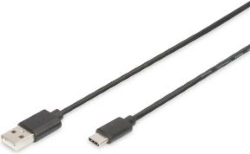Assmann Digitus 1.8m, USB3.0-C/USB3.0-A 1.8m USB C USB A Zwart