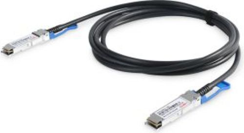 DIGITUS DN-81601 Glasvezel kabel 1 m QSFP28 DAC Zwart, Zilver