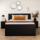 Dekbed Discounter Boxspringset Hotel Deluxe - Lederlook 140 x 210 cm, Hoofdbord: Hoofdbord knopen (+ €49,99), Voetenbord: Met voetenbord (+ €129,-)