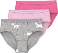 NAME IT MINI slip NMFBRIEFS - set van 3 grijs melange/roze