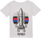 NAME IT KIDS T-shirt NKMNOBERT NASA met printopdruk wit