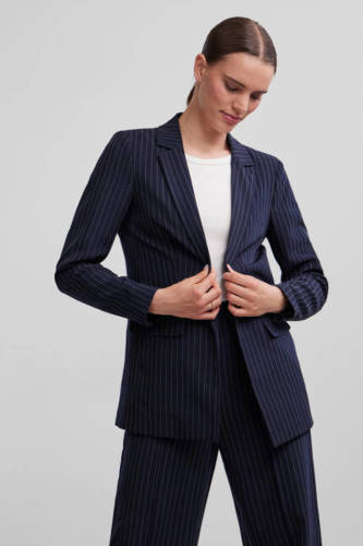 PIECES blazer PCBOSSY met krijtstreep blauw