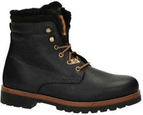 Panama Jack Igloo Igloo leren veterboots zwart