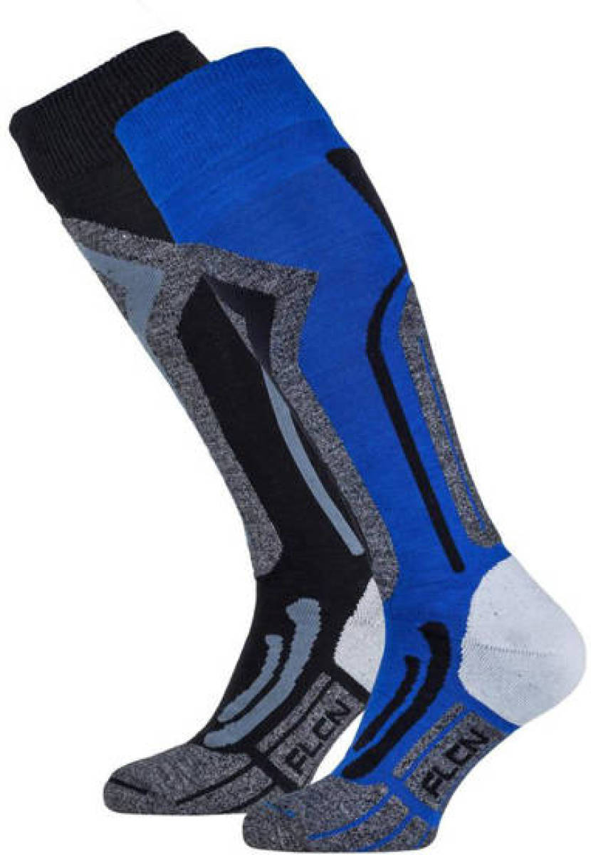 Falcon skisokken Coolly blauw/zwart (set van 2)