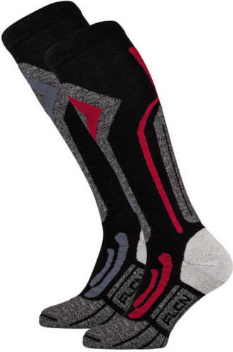 Falcon skisokken Blunt rood/zwart (set van 2)