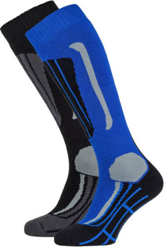 Falcon skisokken Victor 2 paar zwart/blauw