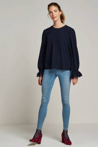 VERO MODA high waist skinny jeans VMSOPHIA light blue denim