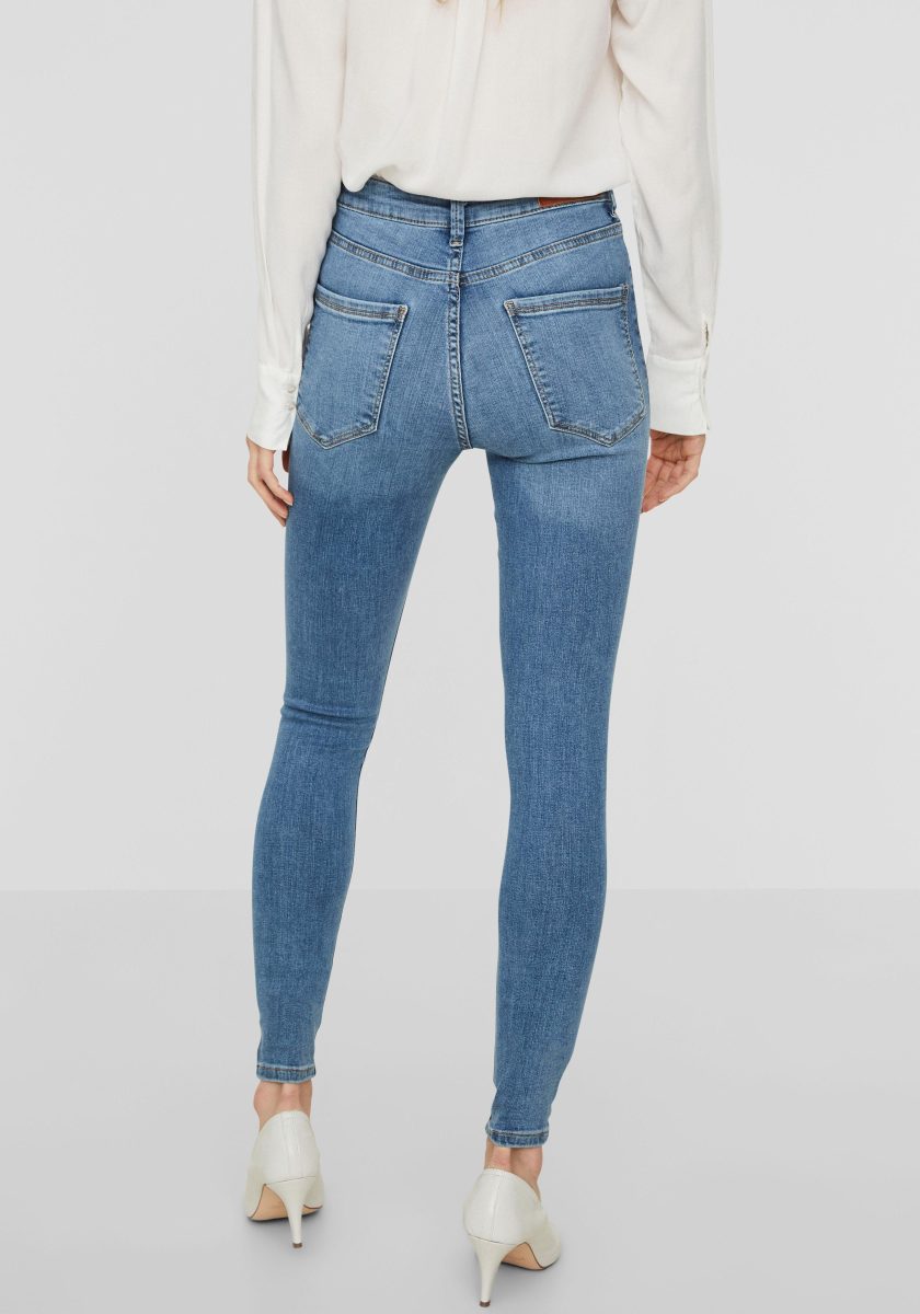 VERO MODA high waist skinny jeans VMSOPHIA light blue denim