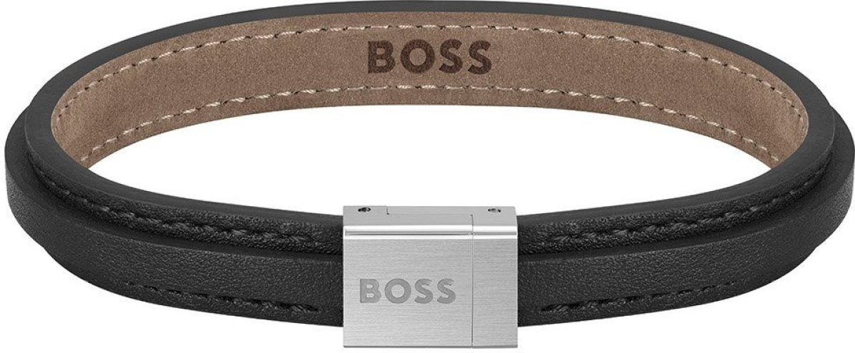 BOSS Leren armband GROVER, 1580328M, 1580329M