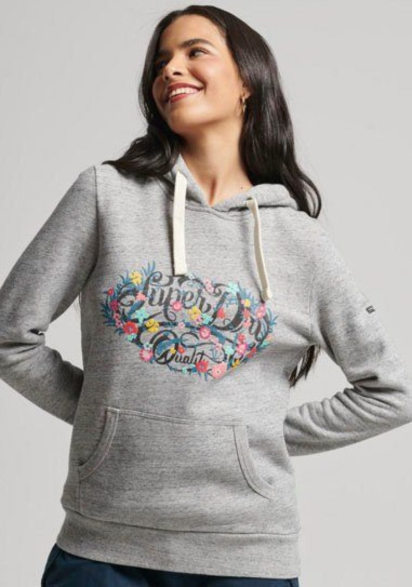 Superdry Sweatvest Vintage Floral Scripted Hood