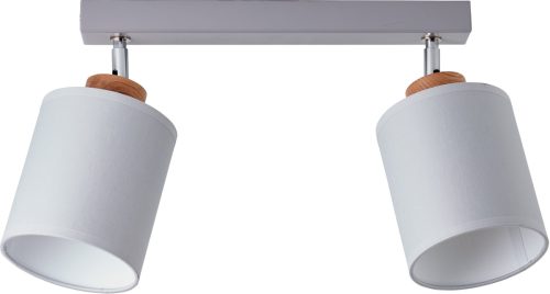 Brilliant Leuchten Plafondlamp Vonnie 2 x e27, 25 w, grijs/hout (1 stuk)