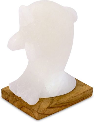 HIMALAYA SALT DREAMS Zoutkristal-tafellamp Dolfijn Met de hand gemaakt van zoutkristal - iedere steen uniek, H: ca.15 cm (1 stuk)