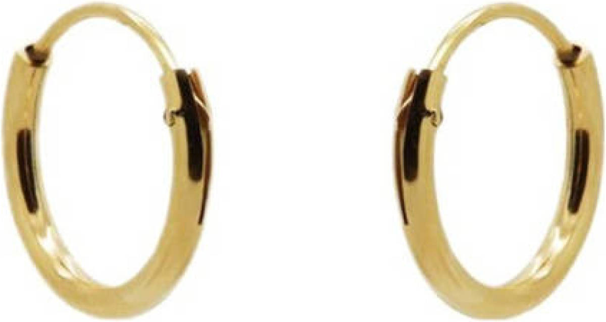 KARMA Jewelry verguld zilveren oorbellen Plain Ø 1 cm