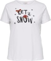 ONLY CARMAKOMA T-shirt CARSNOW SS REG TEE JRS