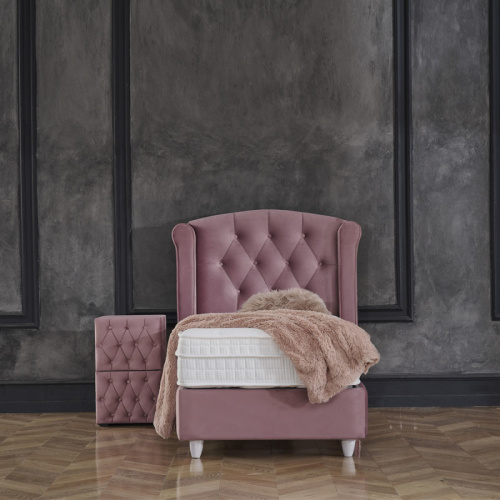 DreamHouse Bedding Boxspring Met Opbergruimte - Aurora 90 x 200, Kleur: Roze, Montage: Exclusief