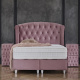 DreamHouse Bedding Boxspring Met Opbergruimte - Aurora 140 x 200, Kleur: Roze, Montage: Exclusief