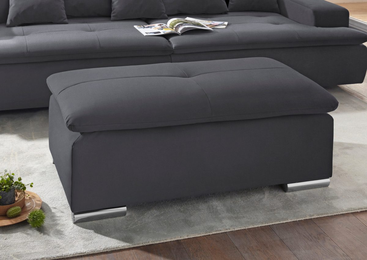 Mr. Couch Hocker naar keuze met koudschuim (140 kg belasting/zitting) en aquaclean-stof voor het gemakkelijk reinigen met water