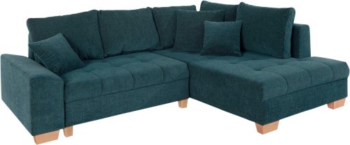 Mr. Couch Hocker naar keuze met koudschuim (140 kg belasting/zitting), aquaclean-stof voor het gemakkelijk reinigen met water en slaapfunctie / bedkist