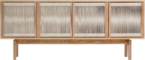 Woodman Dressoir Lidia met deurfronten van gevlochten natuurlijke hennep, breedte 180 cm
