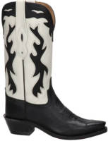 Bootstock leren cowboy laarzen zwart