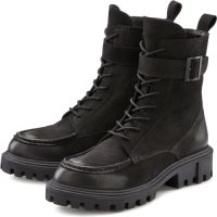 Lascana Laarsjes Boots van leer met siergesp