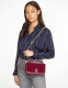 Tommy hilfiger fluwelen crossbody tas rood