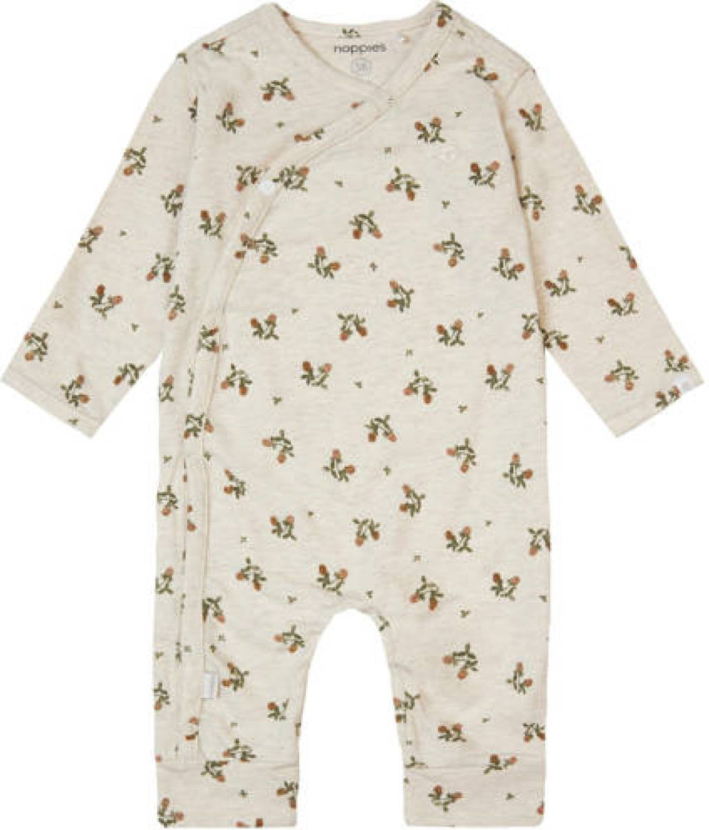 Noppies newborn baby boxpak Noumea met biologisch katoen ecru/groen/bruin