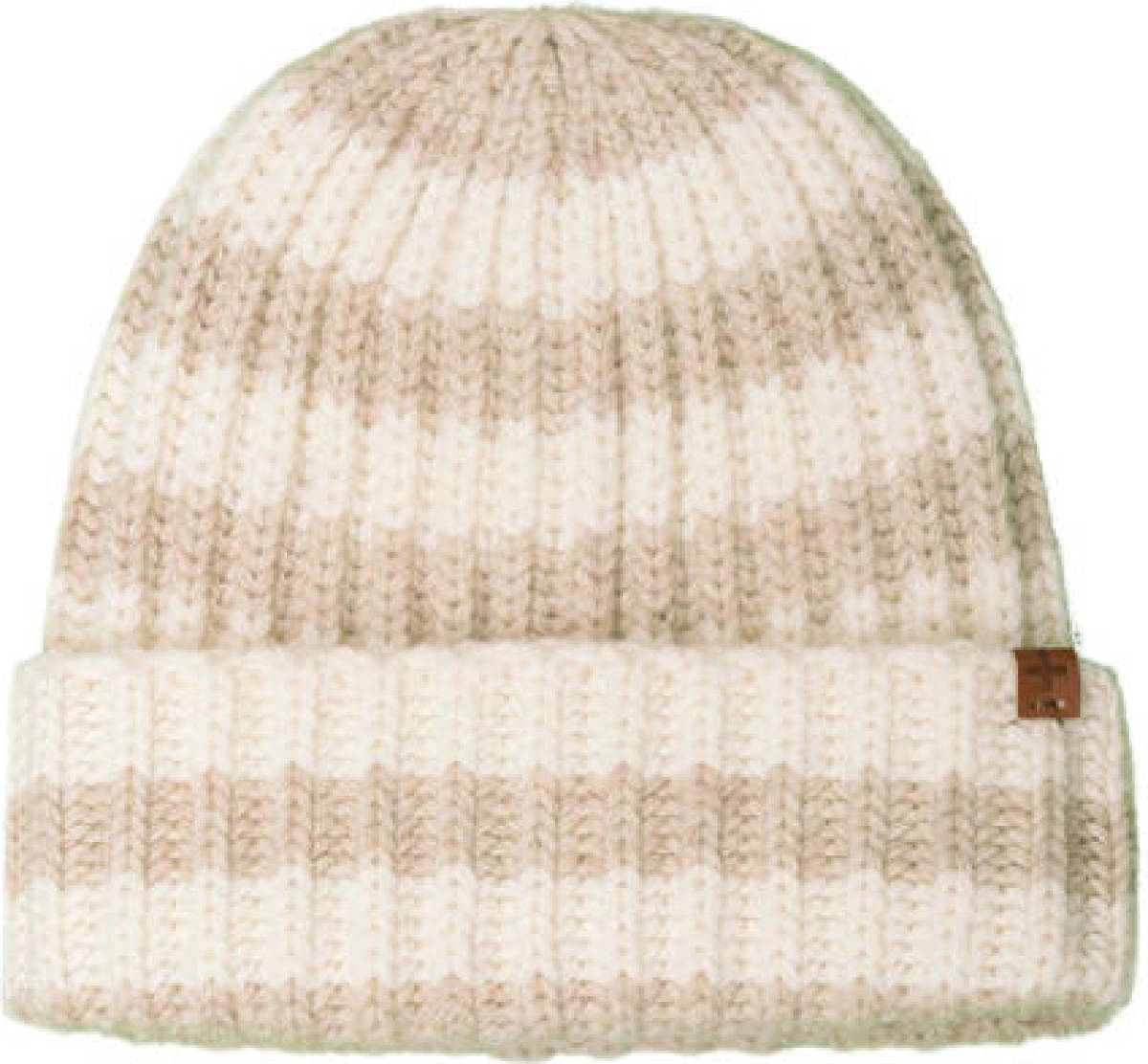 Bickley + Mitchell gestreepte muts beige/ecru