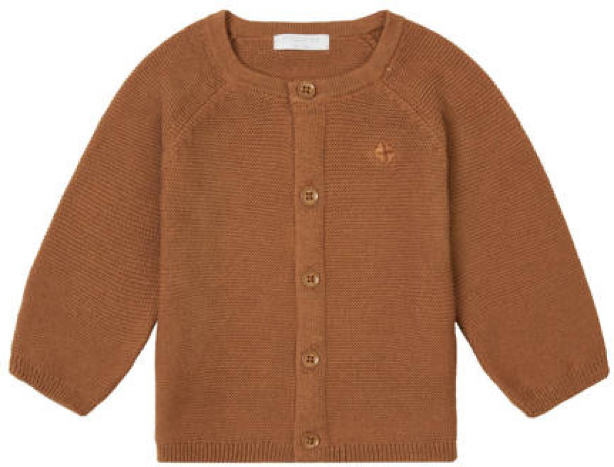 Noppies newborn baby vest Naga van biologisch katoen bruin