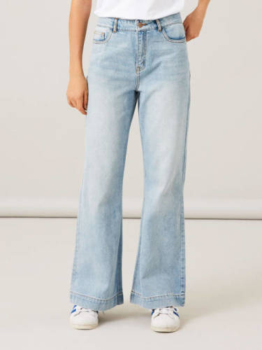 LMTD high waist bootcut jeans NLFTIZZA light blue denim