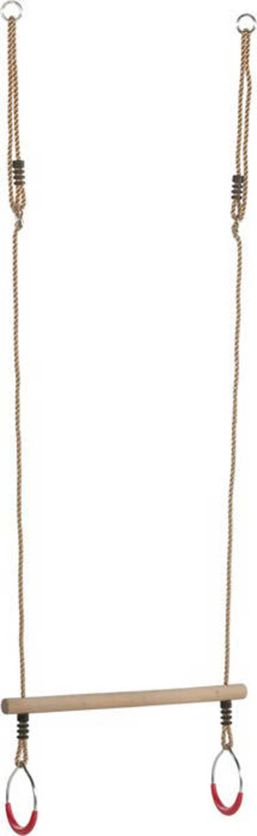 KBT ringtrapeze hout met metalen ringen rood