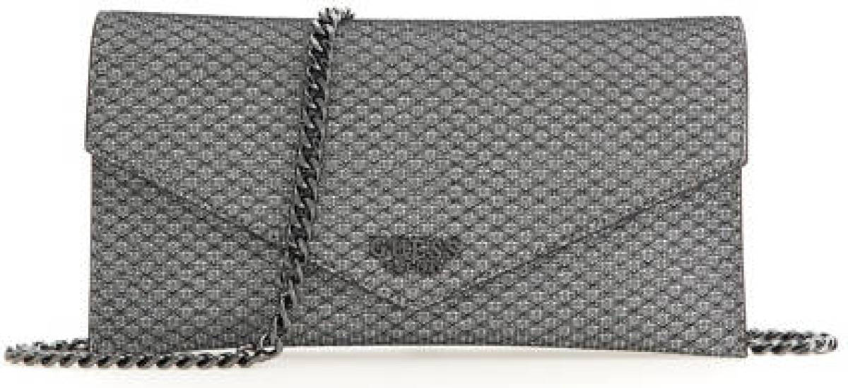 Guess clutch Ever zilverkleurig