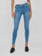 VILA skinny jeans VISARAH blauw