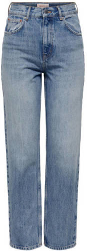 Only ONLROBYN high waist straight fit jeans blauw