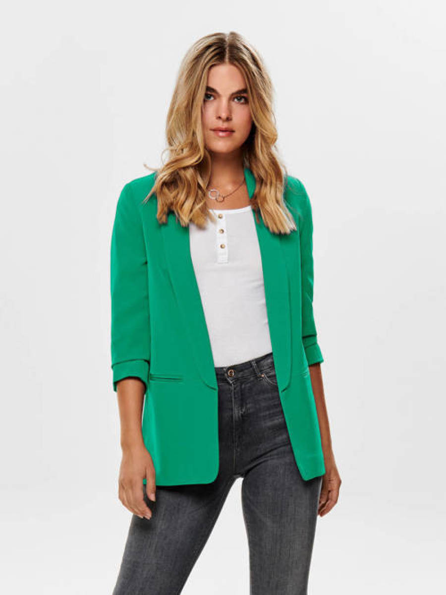 Only blazer ONLELLY met plooien groen