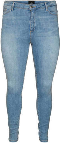 VERO MODA CURVE high waist skinny jeans light blue denim