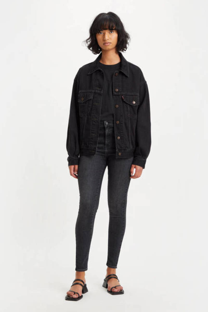 Levi's 720 High Rise Super Skinny Jeans high waist super skinny jeans zwart