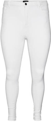 VERO MODA CURVE high waist skinny jeans bright white