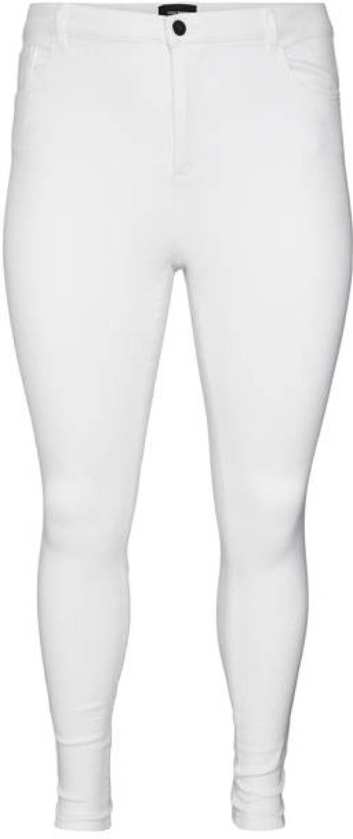 VERO MODA CURVE high waist skinny jeans bright white