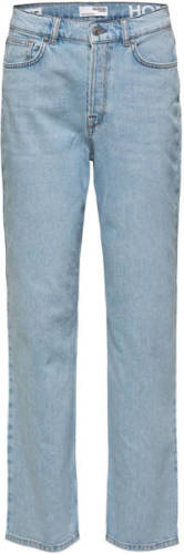 SELECTED FEMME high waist wide leg jeans SLFALICE lichtblauw